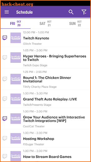 Twitch Events screenshot