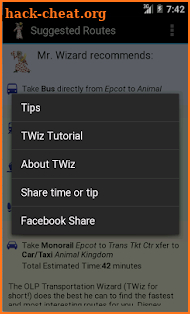 TWiz:WDW Transportation Wizard screenshot