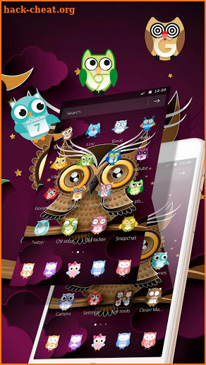 Two-dimensional Abstract Owl Theme screenshot