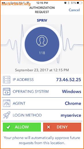 Two Factor Authentication by Spriv screenshot