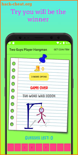 Two Guys Player Hangman screenshot