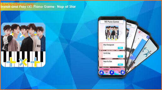 TXT Piano Tiles - Nap Of Stars KPOP screenshot