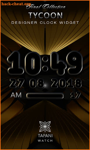 TYCOON gold Digital Clock Widget screenshot