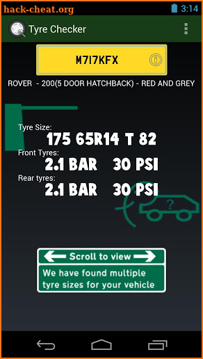 Tyre Pressure Checker screenshot