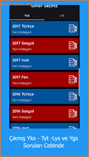 Tyt - Yks - Lys - Ygs Çıkmış Sorular - Test screenshot