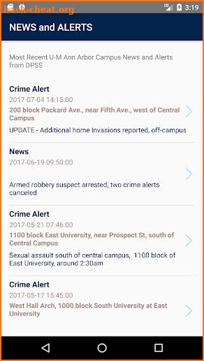 U-M Public Safety screenshot