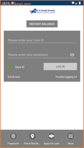 U. S. Postal Service FCU screenshot