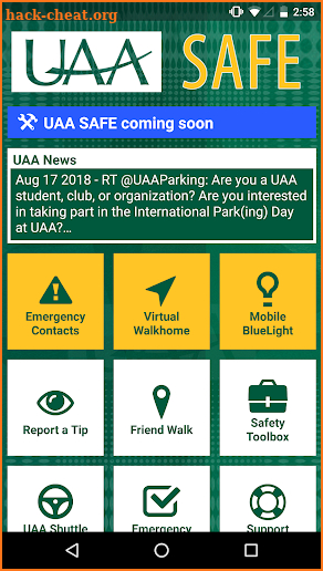 UAA SAFE screenshot