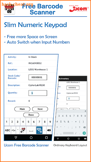 Ucom Free Barcode Scanner screenshot