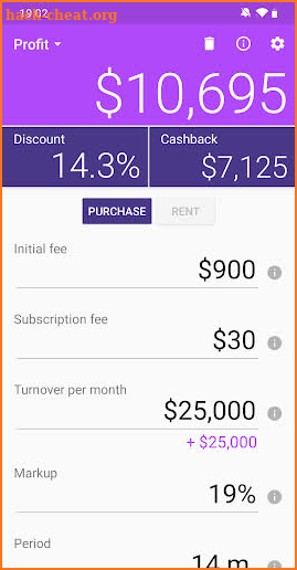 UDS Marketing Calculator screenshot