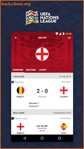 UEFA National Team Competitions screenshot