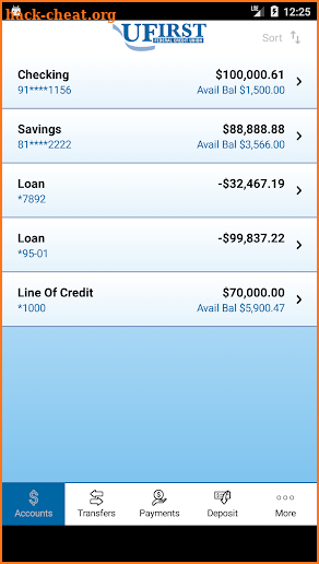 UFirst Federal Credit Union screenshot