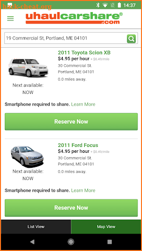 UhaulCarShare screenshot