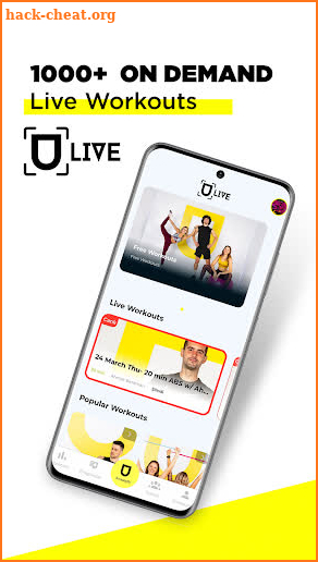 ULive - Workouts ad Home screenshot