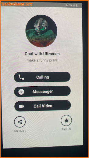 Ultraman Zero fake call video and chat screenshot