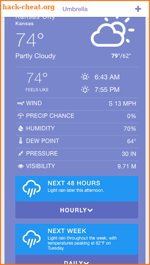 Umbrella: Simple Weather App screenshot