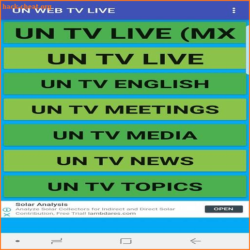 UN WEB TV LIVE (UNITED NATIONS) screenshot