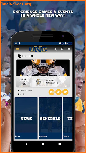 UNC Bears Athletics screenshot