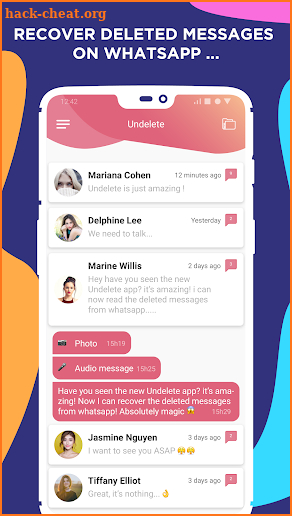 Undelete - Recover deleted messages on WhatsApp screenshot