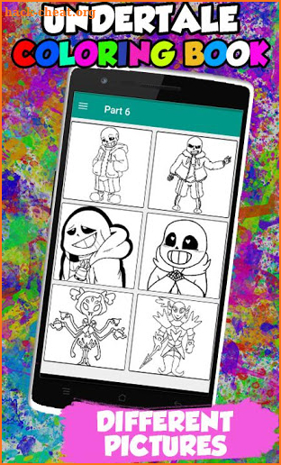 Undertale Coloring books screenshot