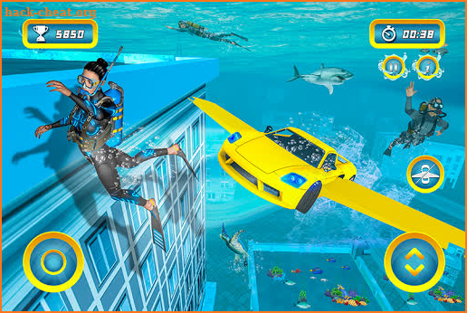 Underwater City Ultimate Flying Car Stunt screenshot