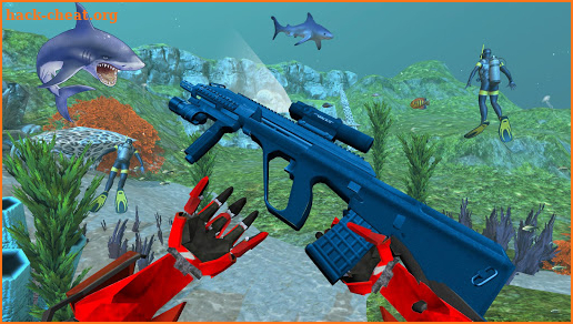 UnderWater Robot Car Vs Shark Simulator Attack screenshot