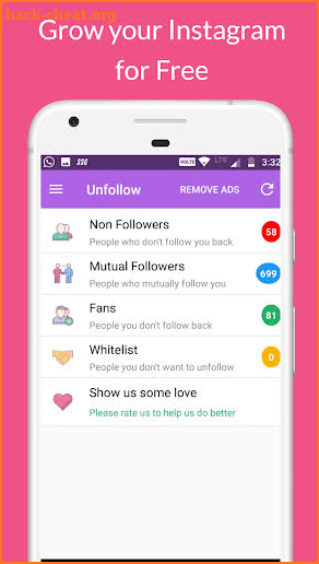 Unfollow for Instagram screenshot