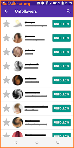 Unfollower Analyzer screenshot