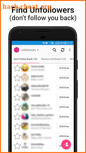 Unfollower for Instagram screenshot