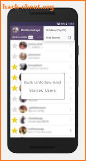 Unfollowers screenshot
