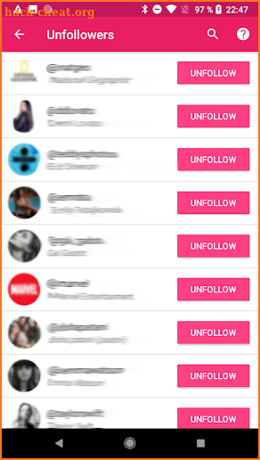 Unfollowers & Ghost Followers screenshot