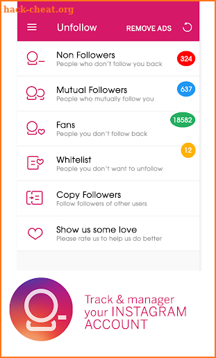 Unfollowers & Ghost Followers For Insta screenshot