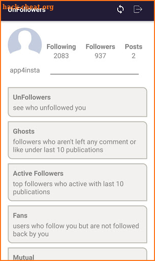 Unfollowers for Instagram & Cleaner Posts screenshot