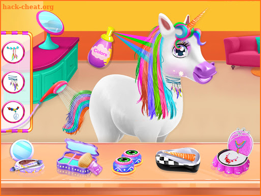 Unicorn Braided Hairstyle Makeover screenshot