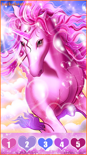 Unicorn color by number: Coloring games offline screenshot