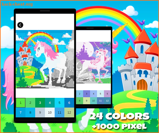 Unicorn Color by Number: Unicorn Pixel Art NEW screenshot