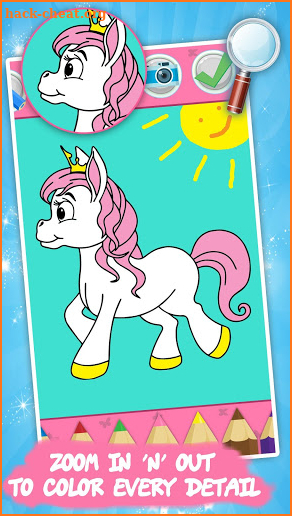 Unicorn coloring book for kids screenshot