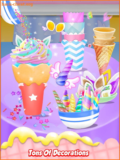 Unicorn Cupcake Cone - Trendy Rainbow Food screenshot