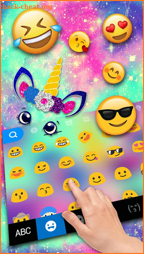 Unicorn Galaxy Keyboard Theme screenshot