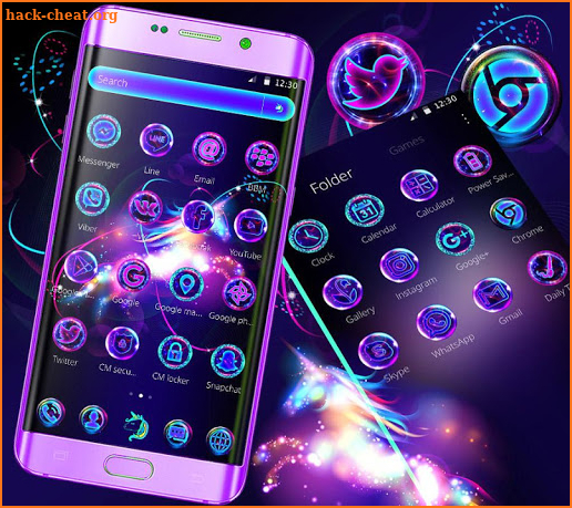 Unicorn Glowing Theme screenshot