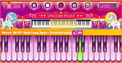 Unicorn Piano screenshot