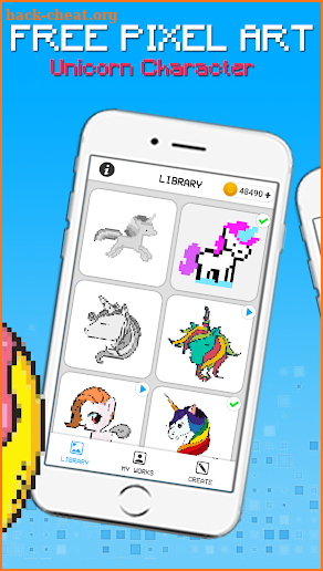 Unicorn Pixel Art - Coloring By Number screenshot