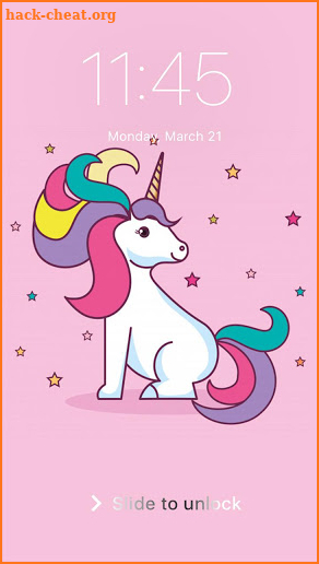 Unicorn Rainbow ART Kawaii Wallpapers PIN Lock screenshot