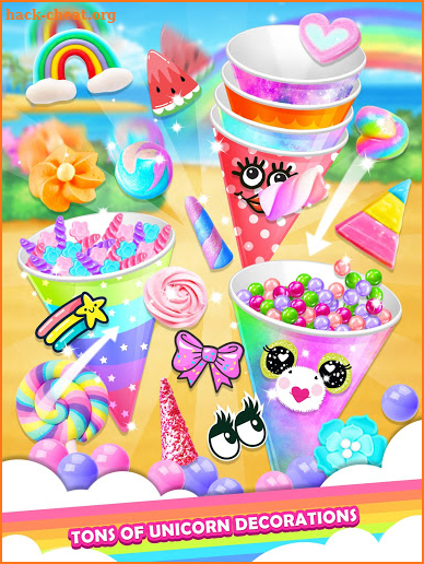 Unicorn Rainbow Snow Cone Desserts Maker screenshot