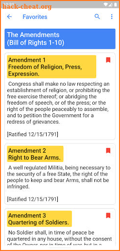 United States Constitution screenshot