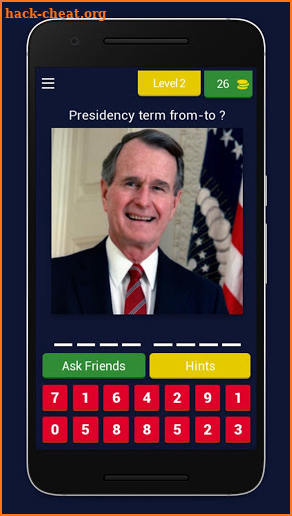 United States Presidents — Quiz — 45 US presidents screenshot