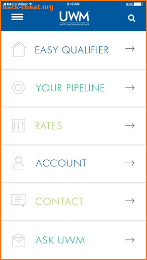 United Wholesale Mortgage (UWM) screenshot