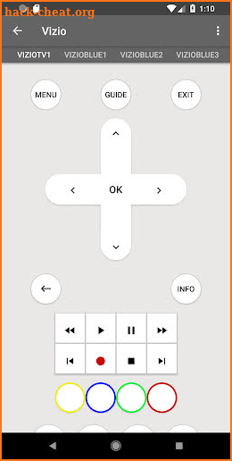 Universal Remote For Vizio screenshot