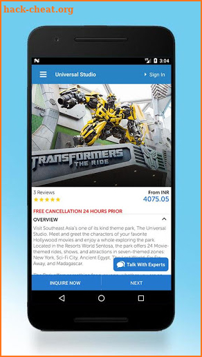 Universal Studios Tickets App screenshot