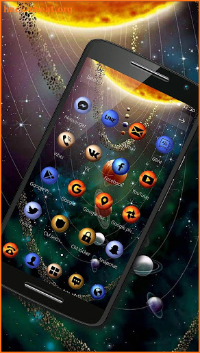 Universe Galaxy Star Planet Theme screenshot